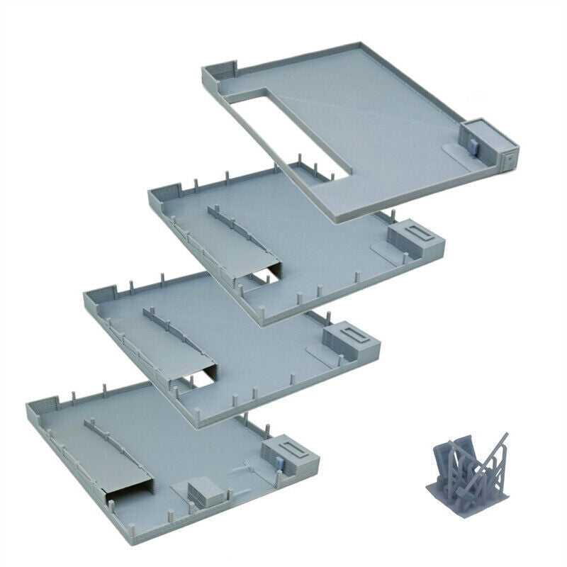 HO Scale 1:160 Morden Parking Lot Building Scenes Model Assembled Toy Props Gift