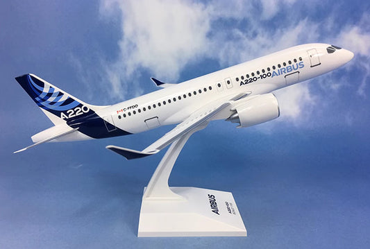 36CM 1:100 Risesoon AIRBUS A220-100 Passenger Airplane ABS Plastic Plane Model