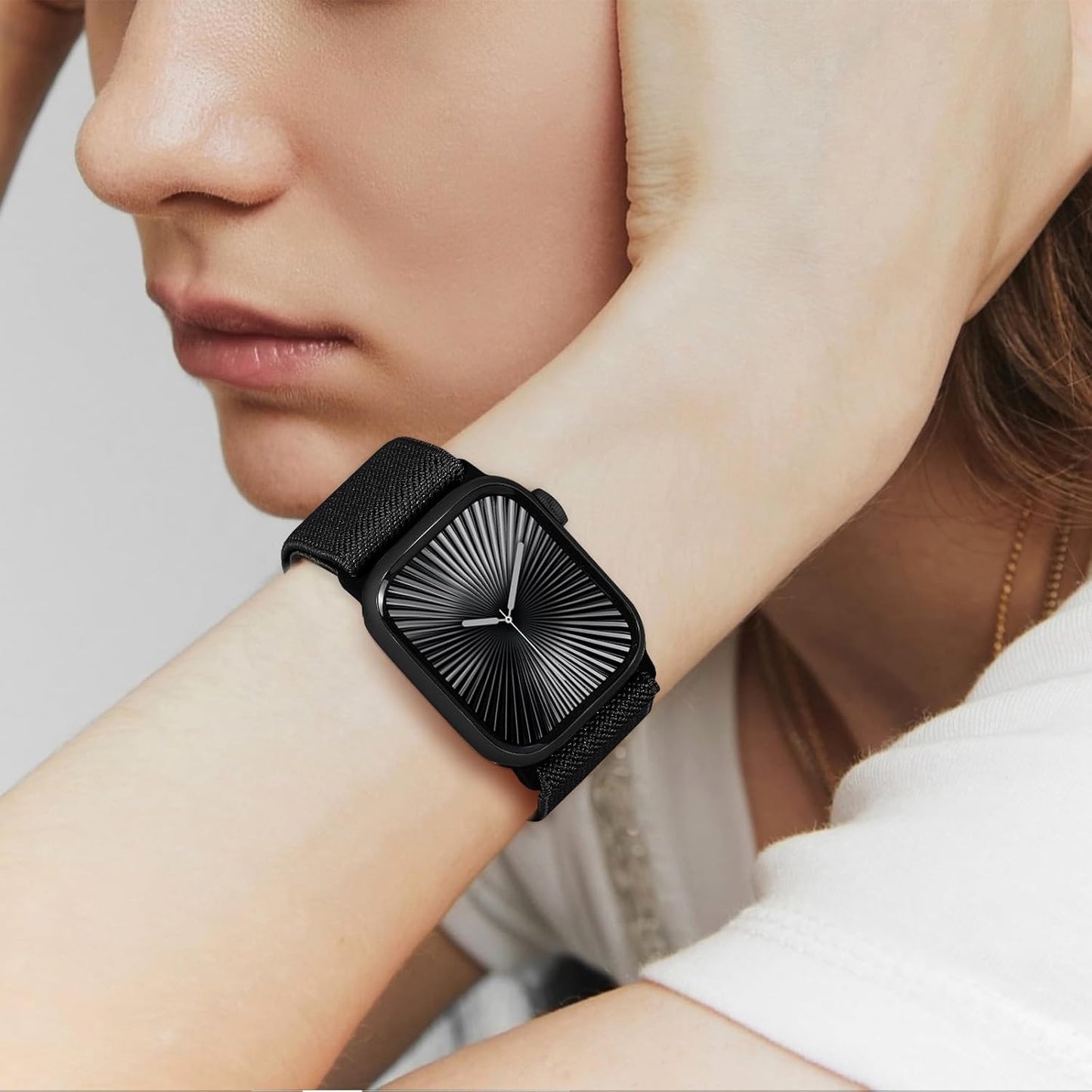 Stretchy Band with Magnetic Clasp Compatible for Apple Watch Bands Women Men 38M