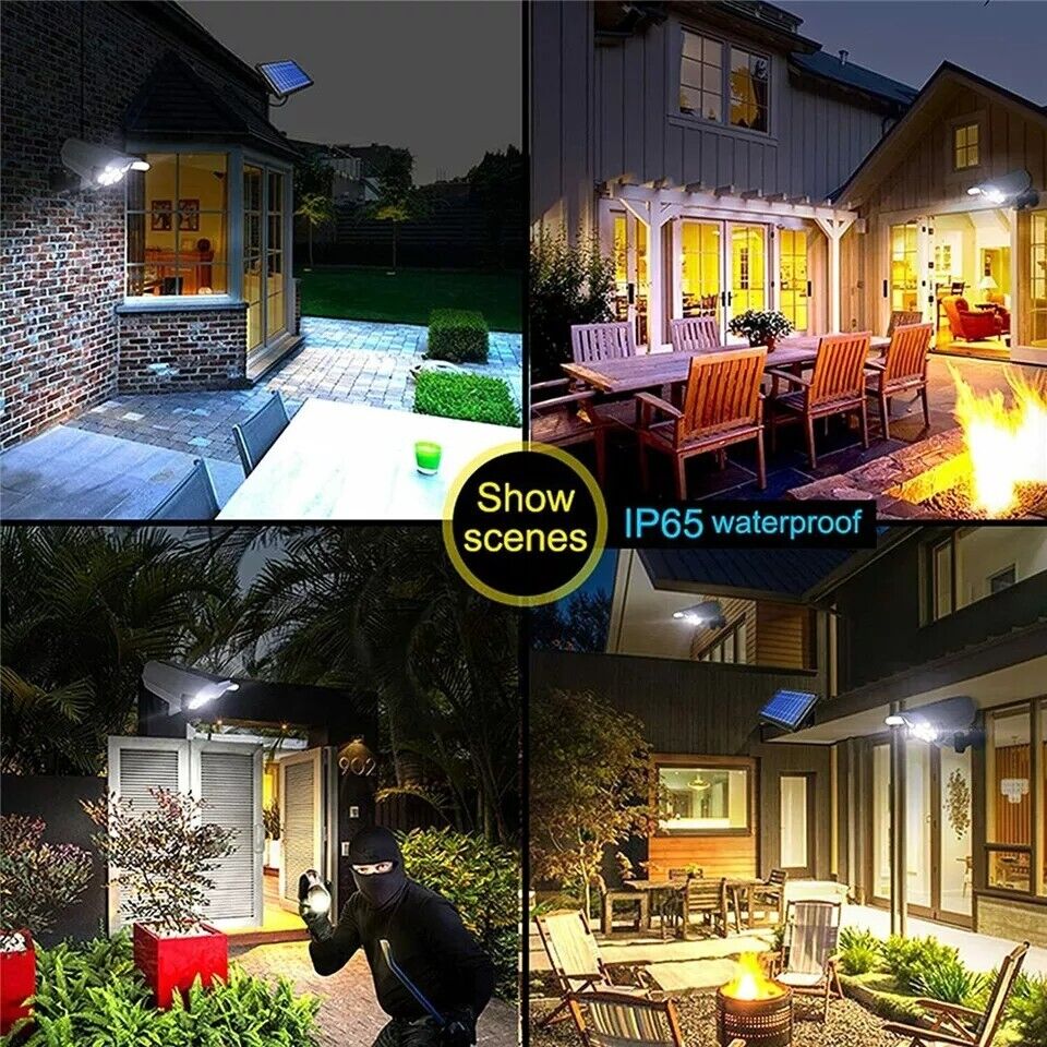 Solar LED Spot Light Motion Detection Wall Outdoor for Backyard Garden Street