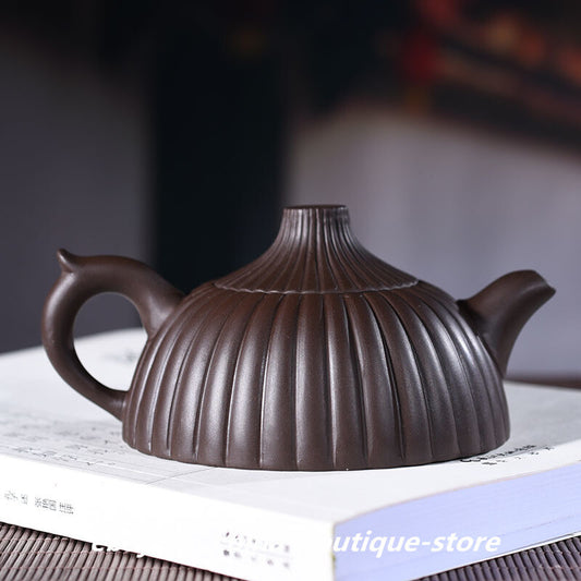 Fine China Yixing Zisha Pottery 200cc Purple Clay Teapot Handmade Wine Tea Pot
