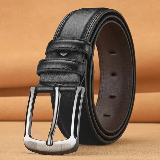 Genuine Cowhide Leather Belts for Men Causal Men's Belt Men's Classic Dress Belt