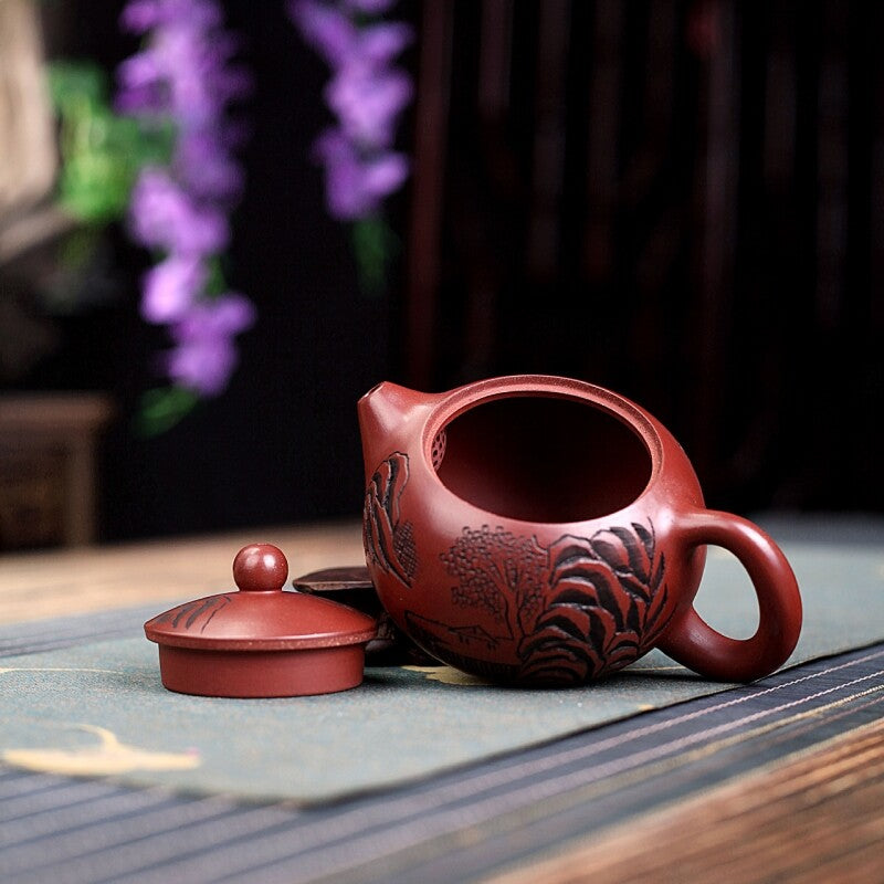 On Sales Real Yixing Zisha Clay Tea Pot Marked Xishi Pot Original Ore Hand Carve