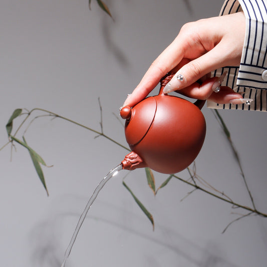 160ML Yixing Zisha Pottery Clovershrub Clay Mesh Dragon Egg Teapot Tea pot 龙蛋