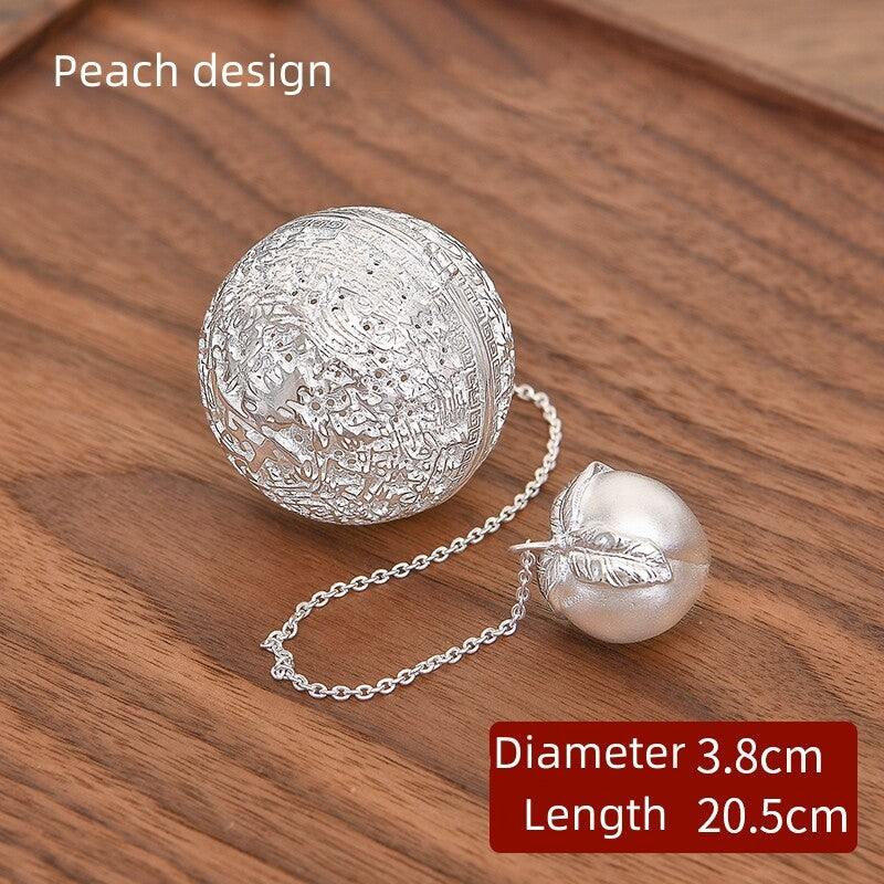 Full Handmade Artware 999 Sterling Silver Tea Stainer Filter Luxury Health Care