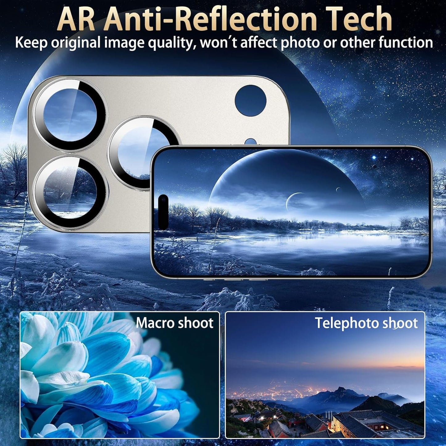 2 Pack Camera Lens Protector for Iphone 17 Pro Max Accessories, Metal Aluminum A