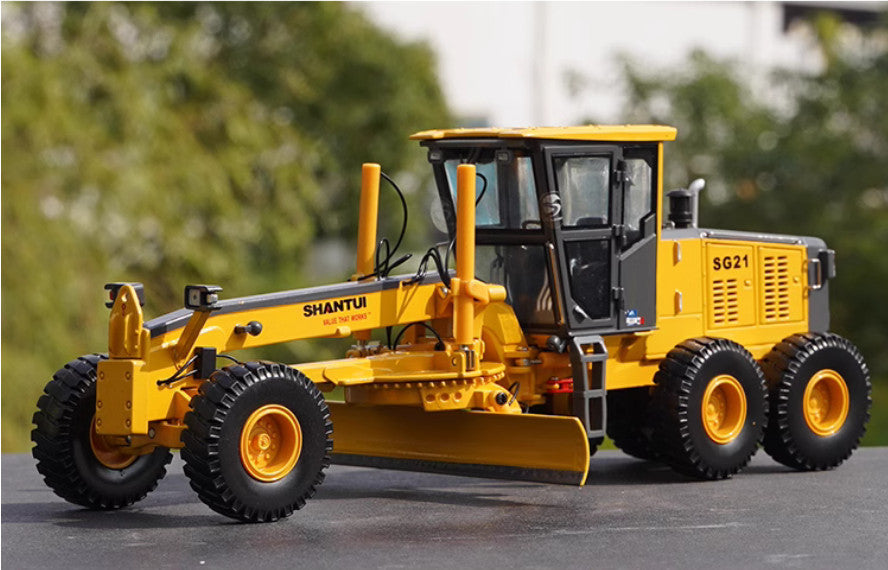 1:35 32CM SHANTUI SG21-3 Motor Grader Construct Equipment Machine Diecast Model