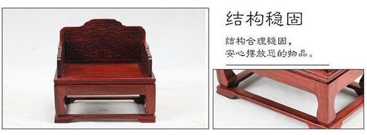 13.5cm New Miniature Furniture Model Ornaments Chinese Mahogany Chair Crafts