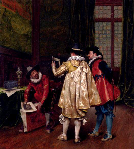 Art Oil painting male portraits - The Conversation collectors and collections