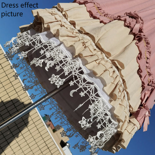 Women Girls Lolita Hoop Skirt Crinoline Lace Petticoat Cosplay Underskirt