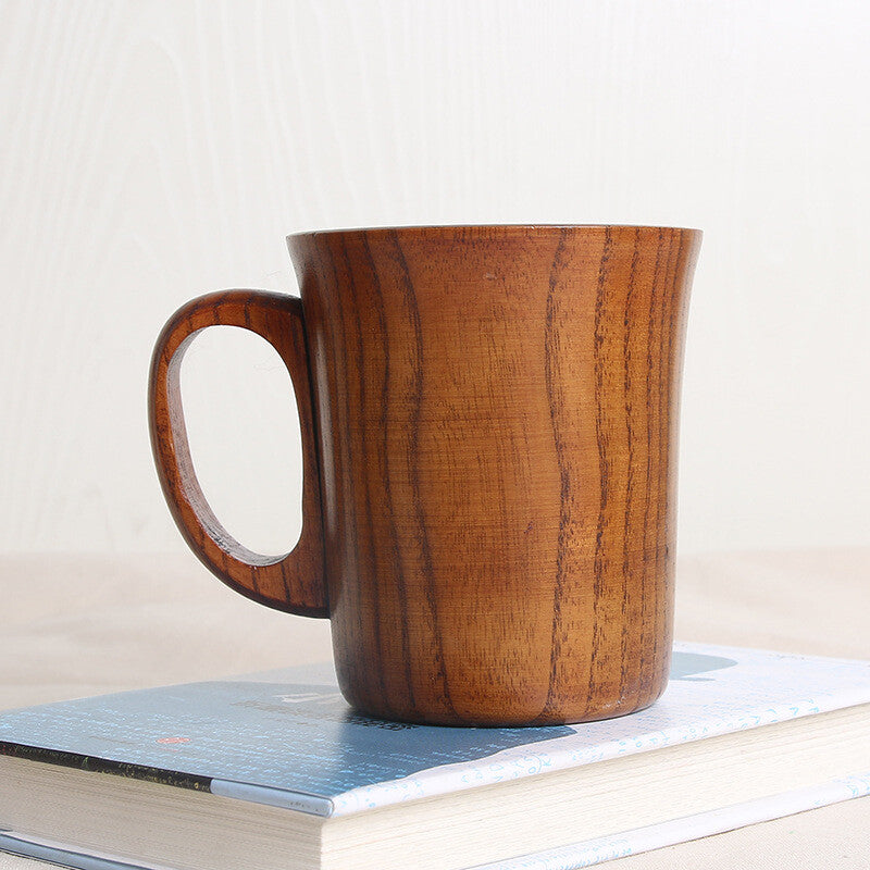 Wooden Coffee Mug Handmade Water Tea Cup 200ML Solid Jujube Wood Beer Mug 1pc