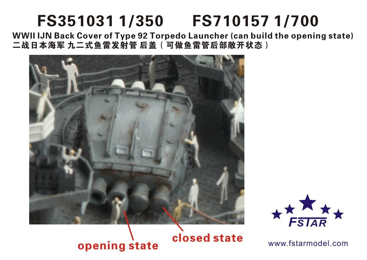 Five Star FS351031 1/350 WWII IJN Back Cover of Type 92 Torpedo Launcher 12 pic