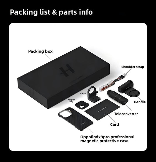 OPPO Find X9 Pro Hasselblad Imaging Kit – Teleconverter, Handle, Shoulder Strap