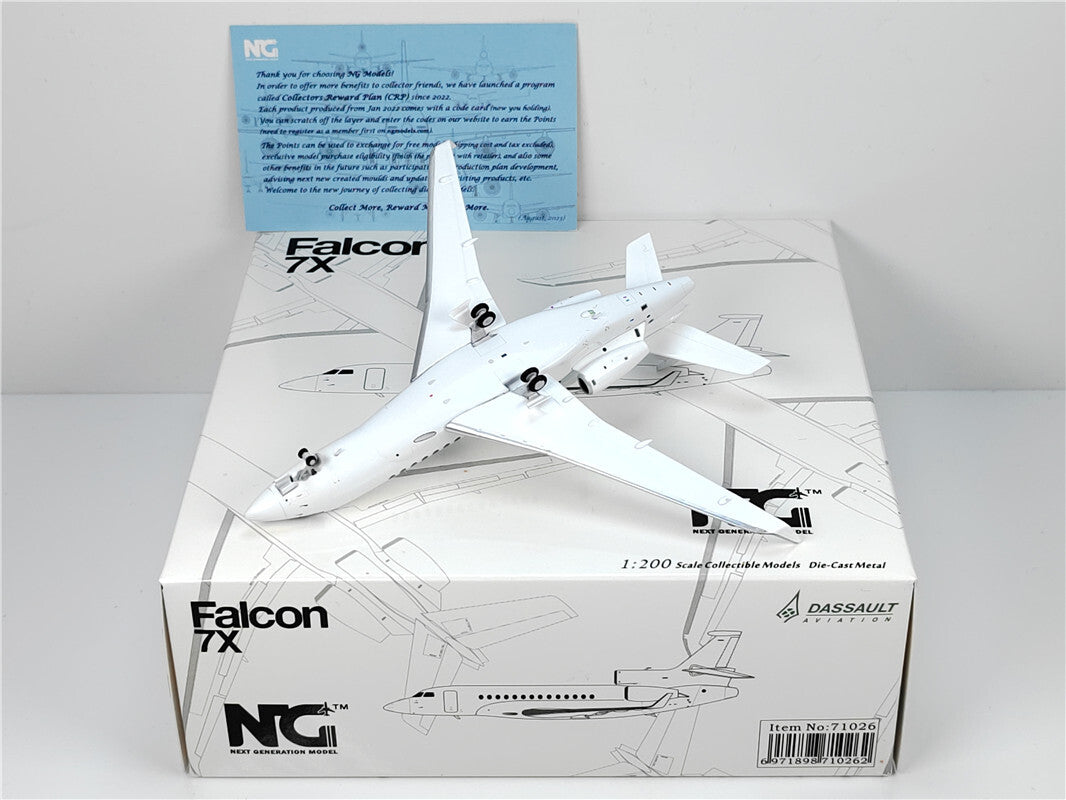 1:200 NG Models Dassault Aviation Falcon 7X Diecast Aircraft Model