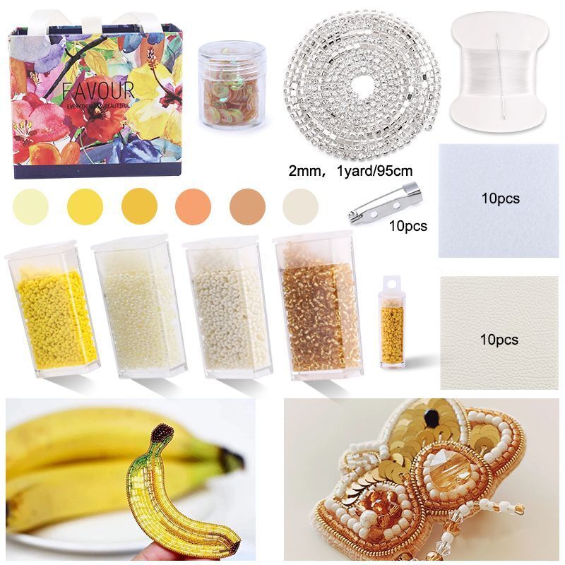 Beading Embroidery Kits 4~39Pcs Glass Seed Bead Needlework Jewelry Crafts Making