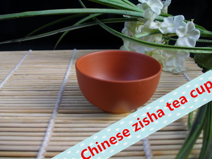 2pcs Chinese Yixing Zisha Tea Set Cup Red Stoneware Marked Teacup