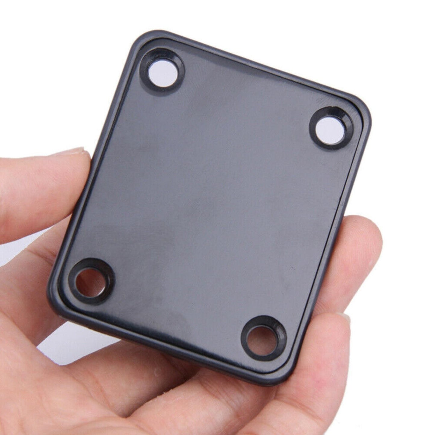 Black Electric & Cigar Box & Jazz Bass Guitar Neck Plate with 4 Screws A