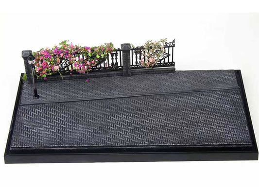 1/72 War Ii European Street Scene Display Platform Finished Model(No Doll car)