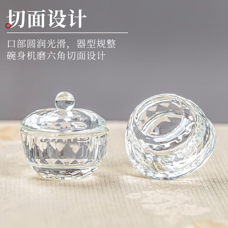 1Pc Mini Crystal Water Cup Holy Water Cup Buddha Cup Decorative Small Ornament