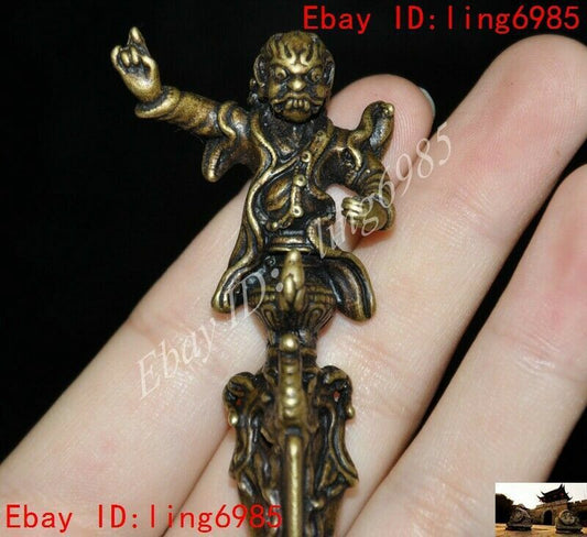 Tibetan Buddhism bronze Skull Mahakala Vajra Phurpa Dagger equipment Faqi