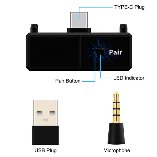 Bluetooth Audio USB Transmitter Type-C Audio Adapter for Nintendo Switch PS4