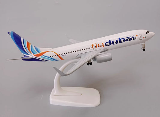 20CM Flydubai BOEING 737-800 Passenger Aircraft Plane Diecast Airplane Model