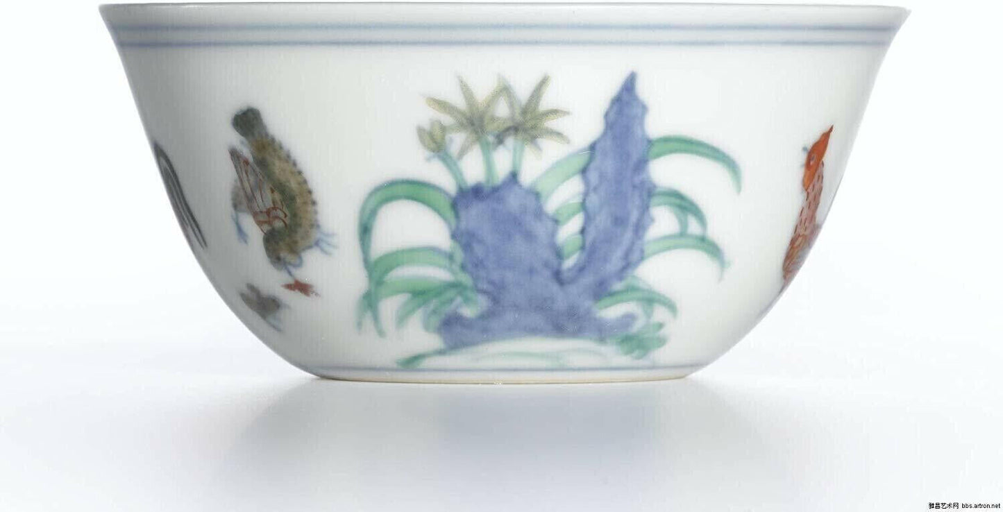 Chicken Cup Chinese Porcelain Royal Style Retro Color Glaze