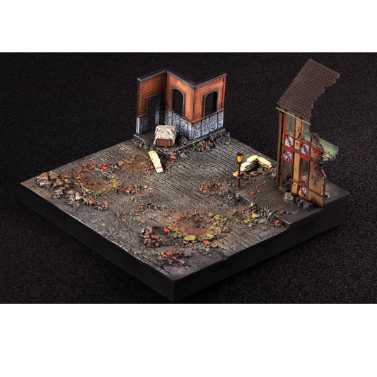 1/72 PMA WWII Europe Street Scene Floor Finished Model Without Tank and Soldier