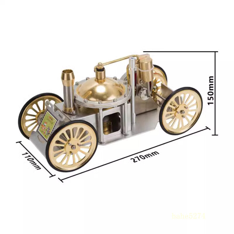 Vintage Live Steam-Powered Engine Vehicle Model Car Toys Desktop Collection Gift