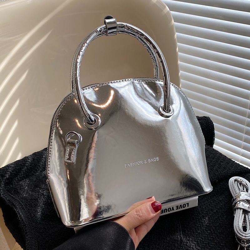 Women Shiny Bright Shell Bags Handbag Evening Clutch Patent Leather Versatile
