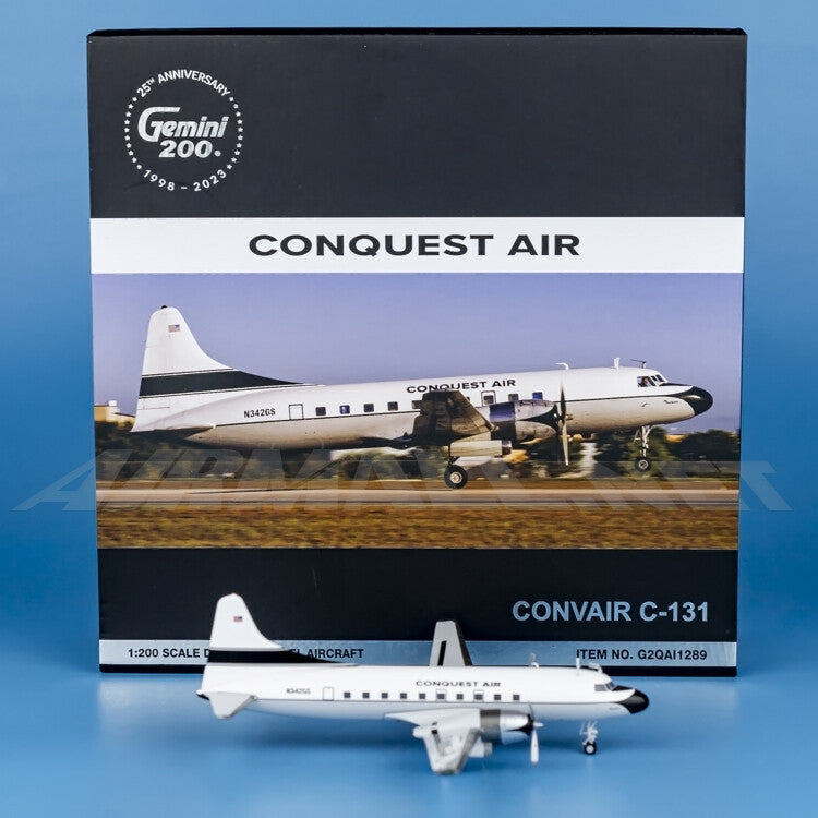1:200 GeminiJets Conquest Air Convair C-131F (CV-340) Diecast Aircraft Model