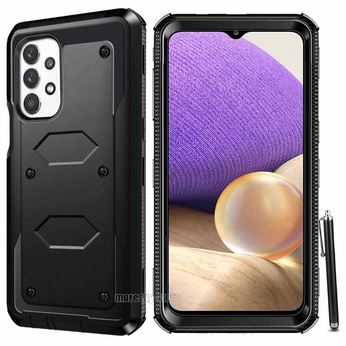 For Samsung Galaxy A32 5G Case New Dual Layer Rugged Hybrid Phone Cover + Stylus
