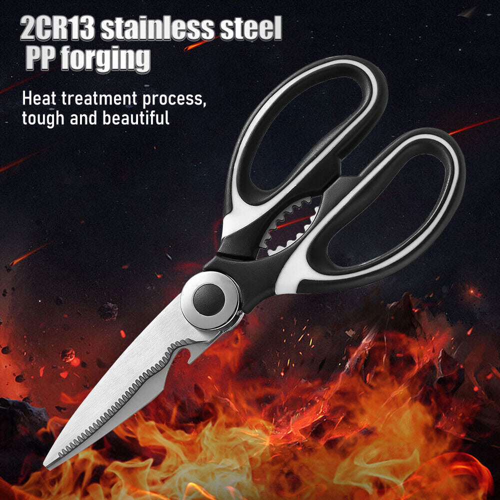 3xStainless Steel Kitchen Shears Heavy Duty Scissors for Meat Fish Chicken Bones
