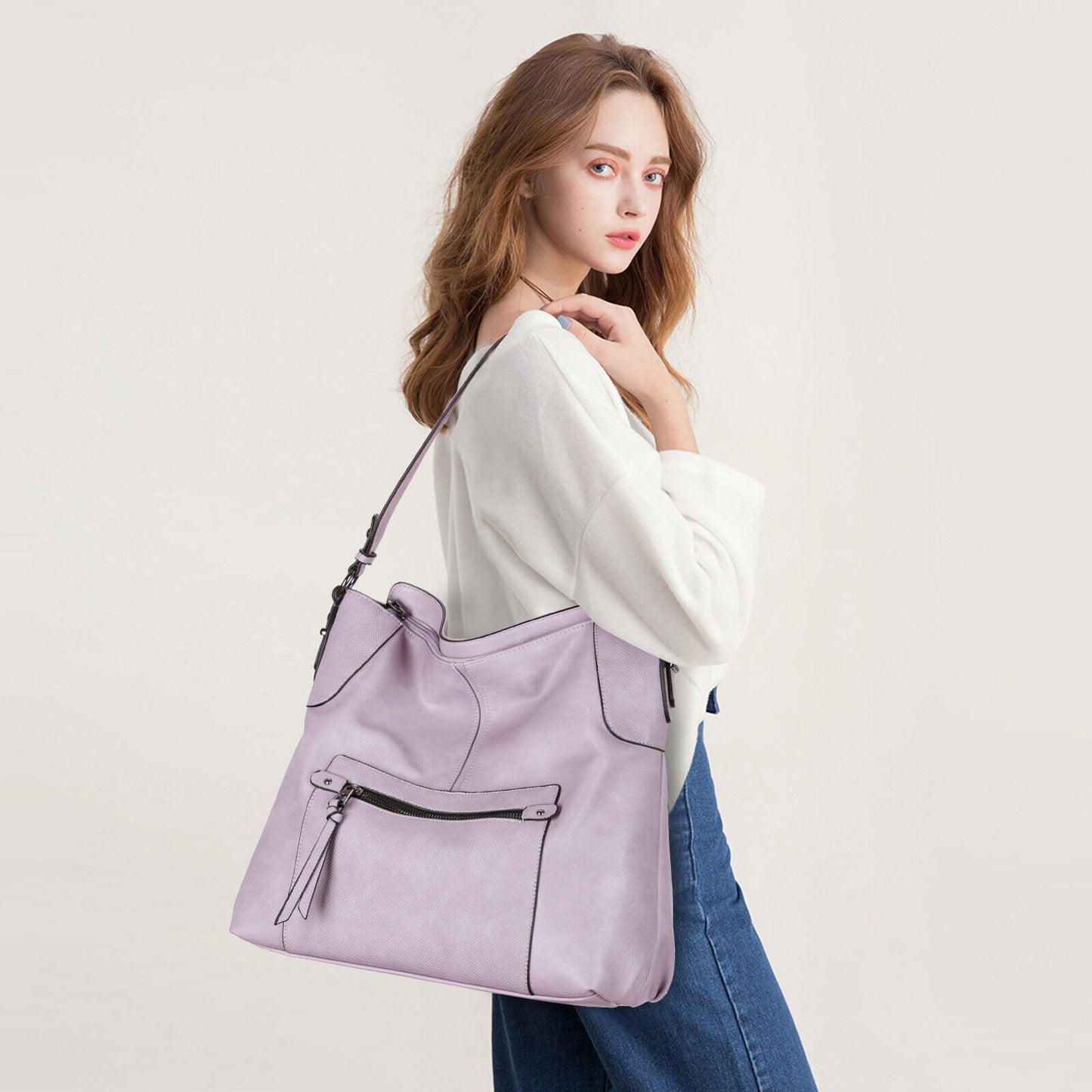 KL928 Women Large Purses PU Leather Shoulder Handbags Crossbody Hobo Bags Gifts