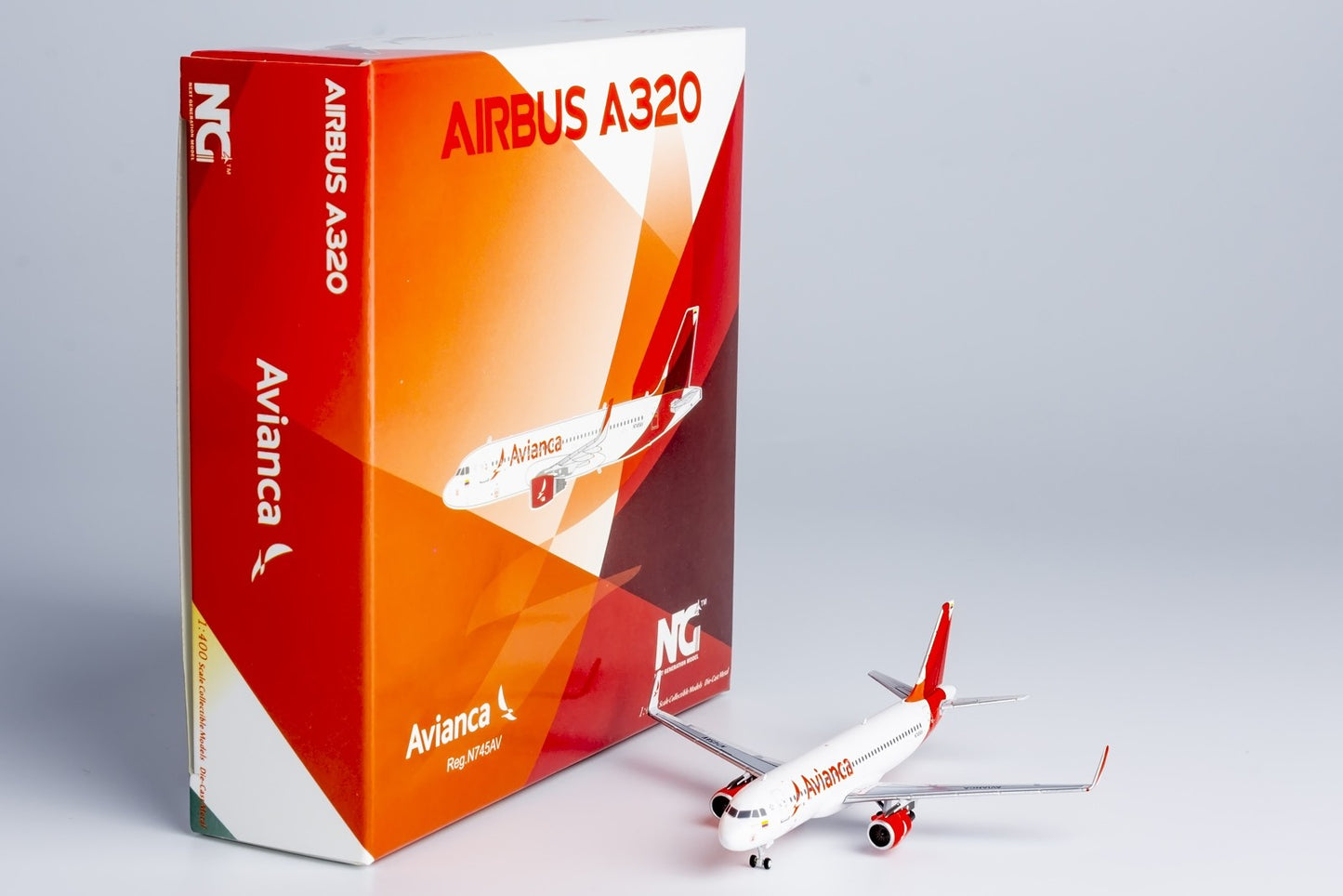 1:400 NGmodels Avianca Airbus A320 Passenger Airplane Diecast Plane Model