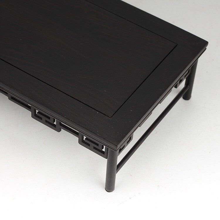 1 PC Small Ebony Wood Rack Miniature Shelf Stand Pot Bonsai Statue Table Display