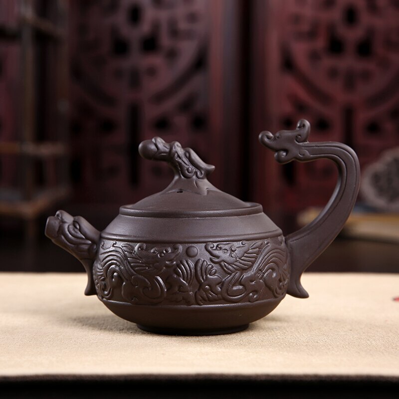 Handmade Chinese Kungfu Tea Home Antique Raw Material Purple Clay Teapot