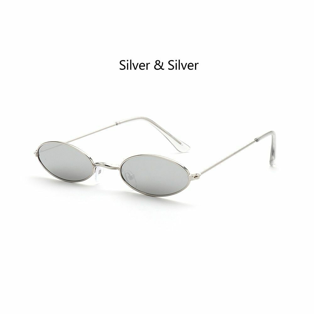 Oval Sunglasses 1pc Design Retro Small Vintage Shades Anti-blue Light Eyeglasses