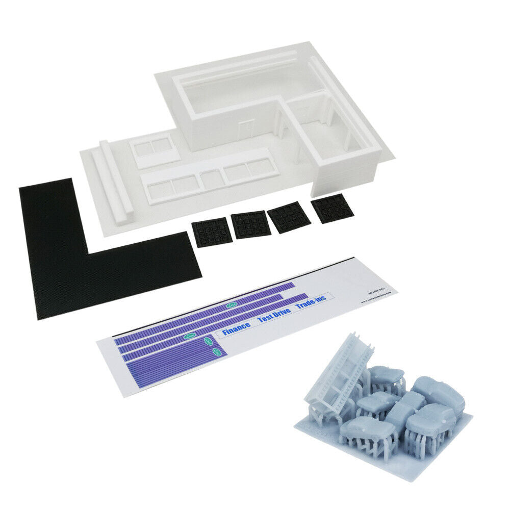 Outland Models Railway Scenery Car Dealership Building 1:220 Z Scale