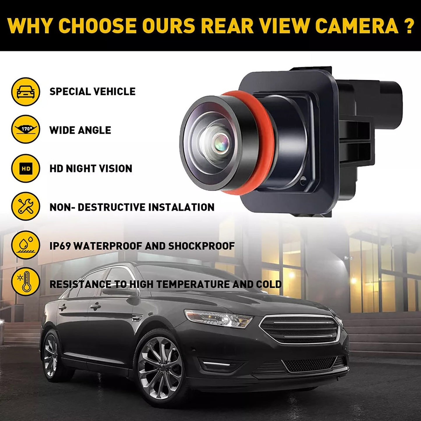 Rear View Camera Back Up Backup Camera For Ford Taurus 2013-2019 EG1Z19G490A New