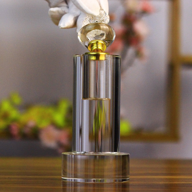 Large Crystal Buddha Pagoda Stupa Transparent Visible Sealed Reliquary Bottle