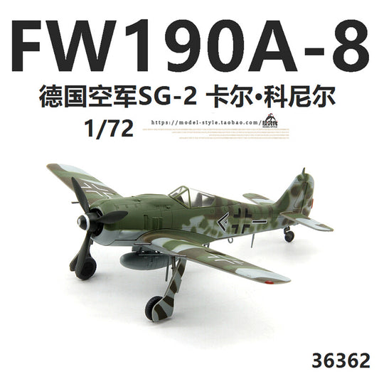 1/72 German Air Force FW190A-8 Fighter Kalkonier Aircraft Model