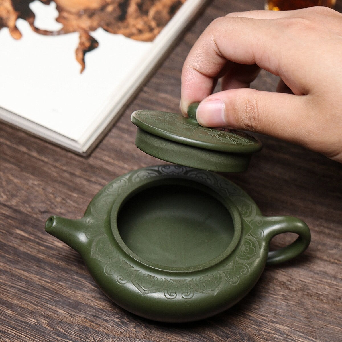 5.6" Chinese Yixing Zisha Pottery Purple Clay 170cc Handmade Puer Kung Fu Teapot