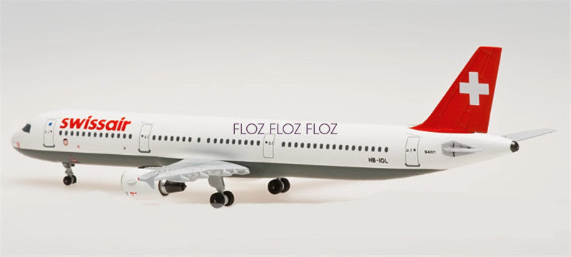 for AeroClassics Swiss Air for Airbus A321 HB-IOL 1:400 Aircraft Pre-built Model