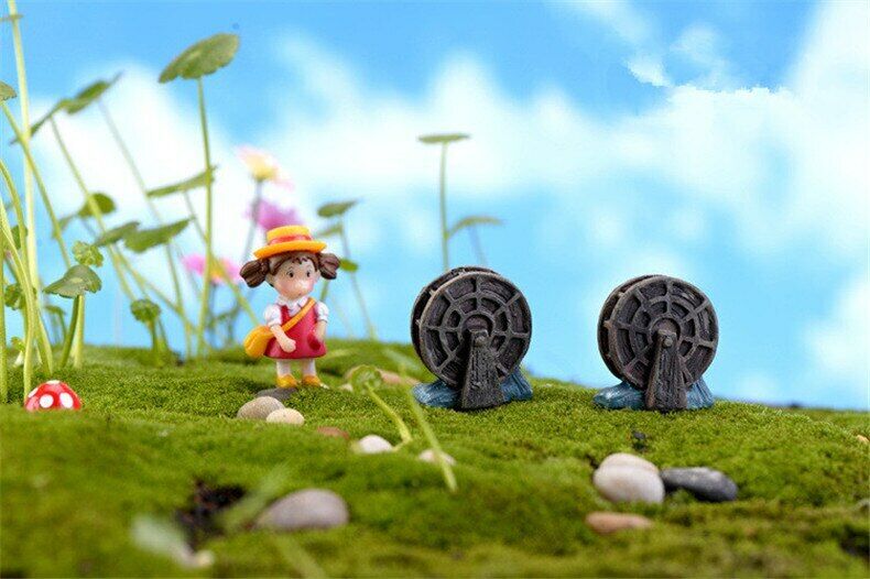 Creative Handicrafts Mini 4pcs Mini Waterwheel Decoration Supplies Garden Deco