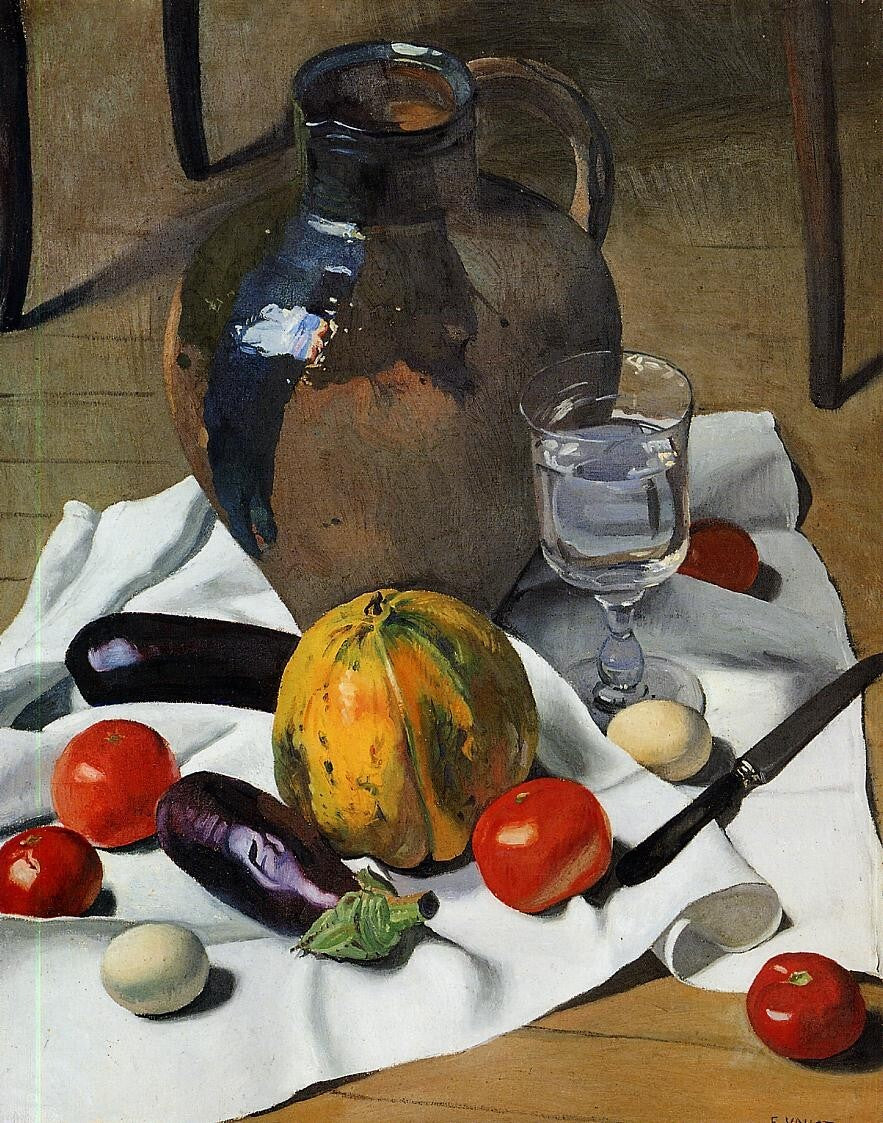 Oil painting Still-Life-with-Large-Earthenware-Jug-1923-Felix-Vallotton-oil-pain