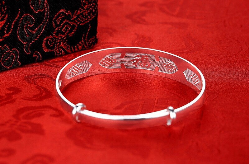 Vintage Handmade 925 Sterling Silver Phoenix Bracelet Hand Bangle