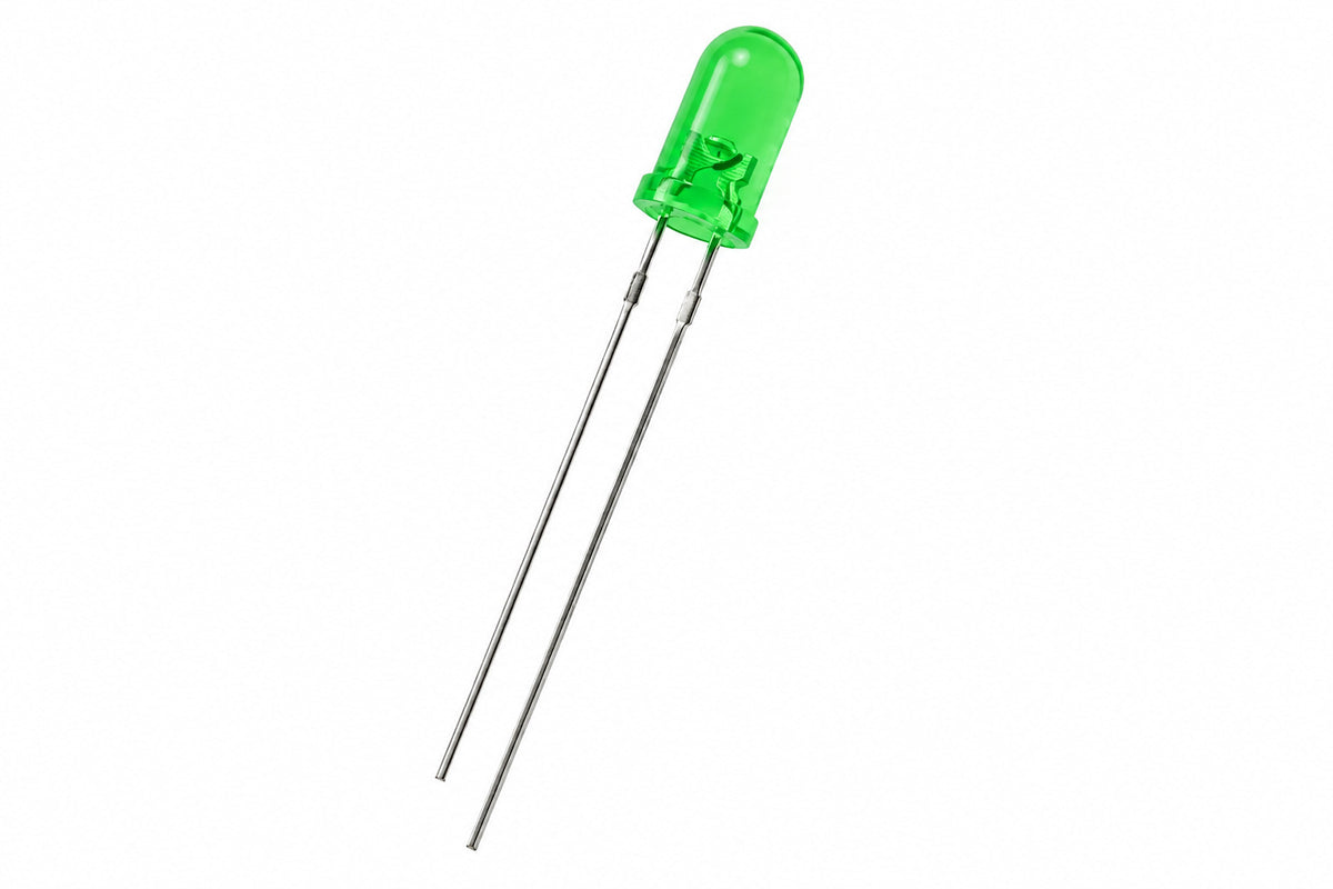Flashing LED / Blinking LED - Green - 3mm - 100 Pack