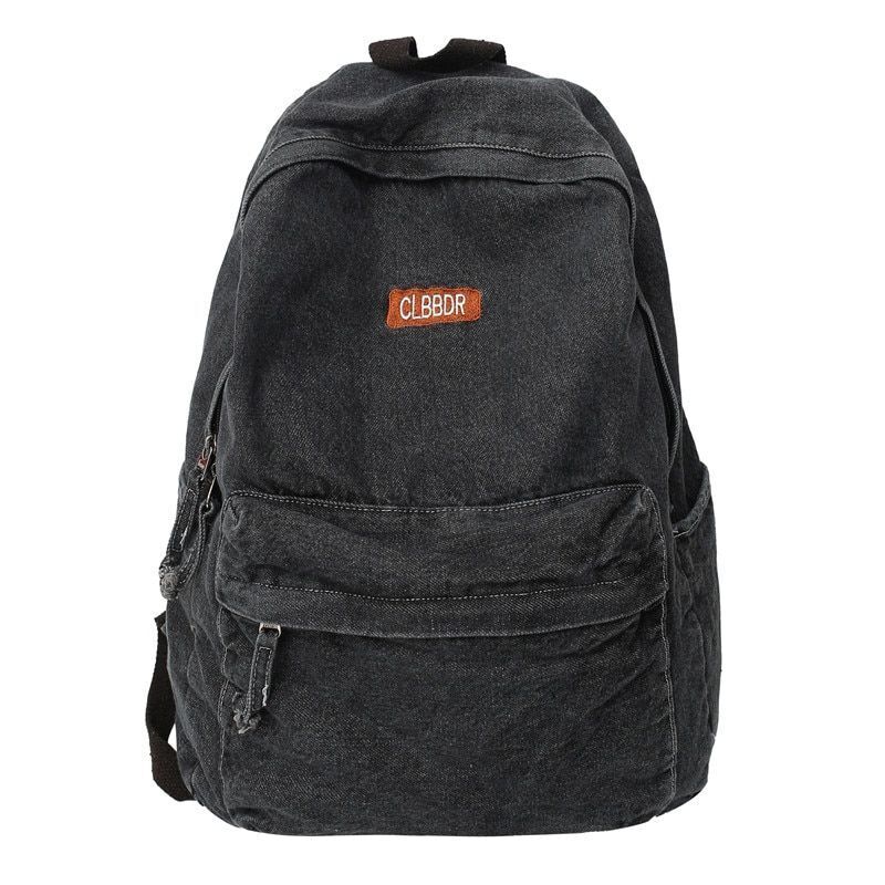 Canvas Denim Book Bag Backpack Traveling School Bags Vintage Laptop 33*13*43 CM