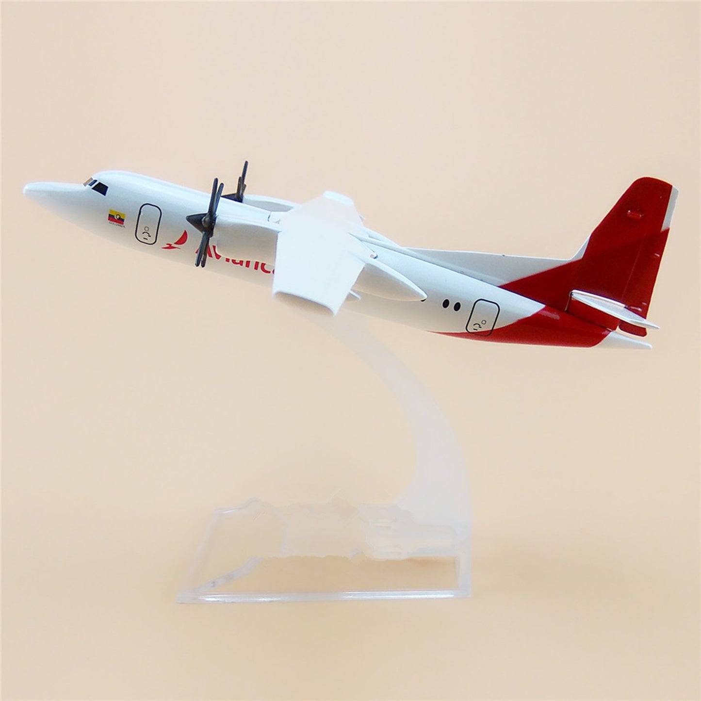 1/200 Air White Colombia Avianca FOK F50 Airlines Diecast Model Plane Display w